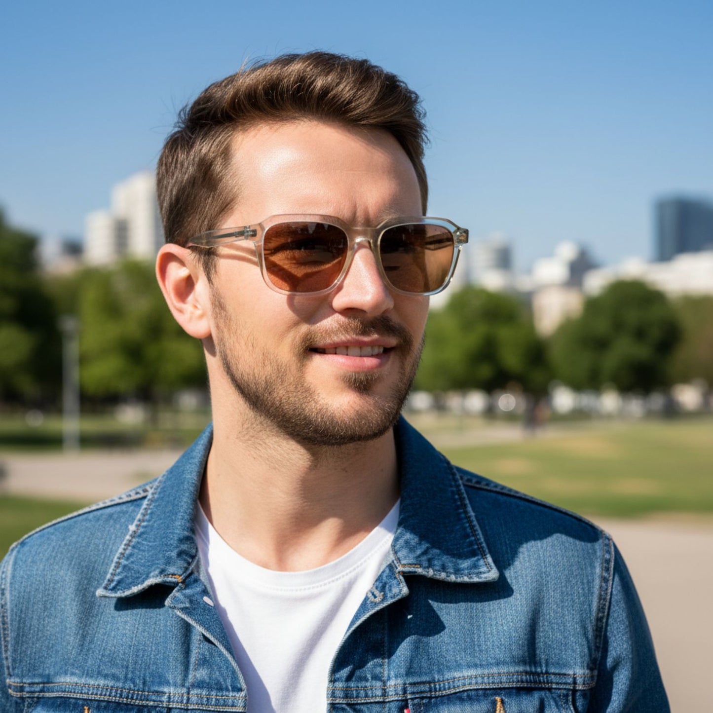 SOLAIRE : POLICE FH2258 MARRON/GREY