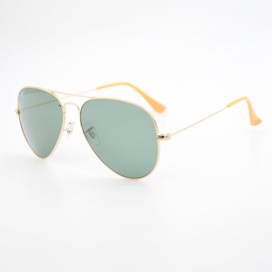 SOLAIRE :RAYBAN AVIATOR RB3025 GOLD/VERT
