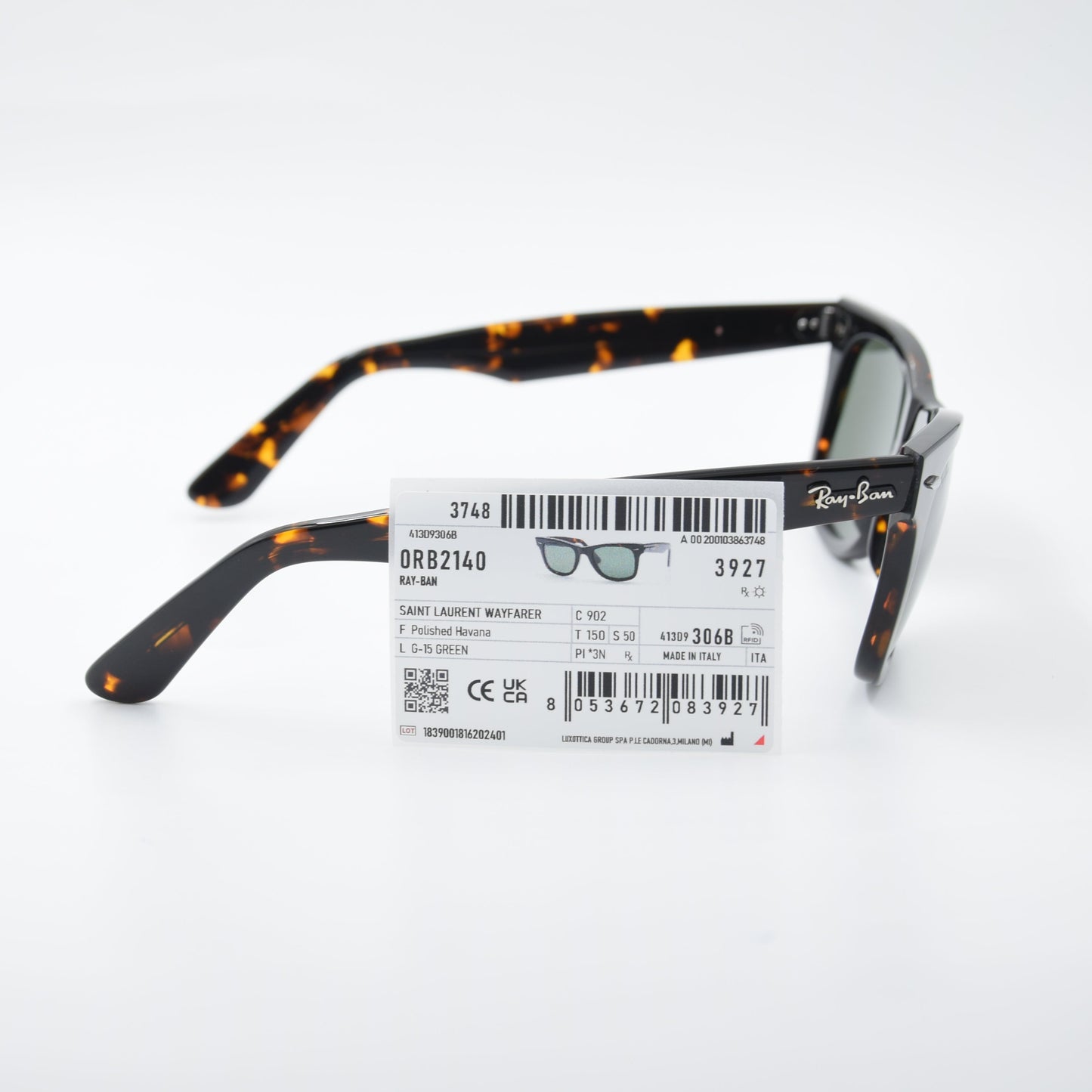 SOLAIRE :SAINT LAURENT WAYFARER RB2140 C902