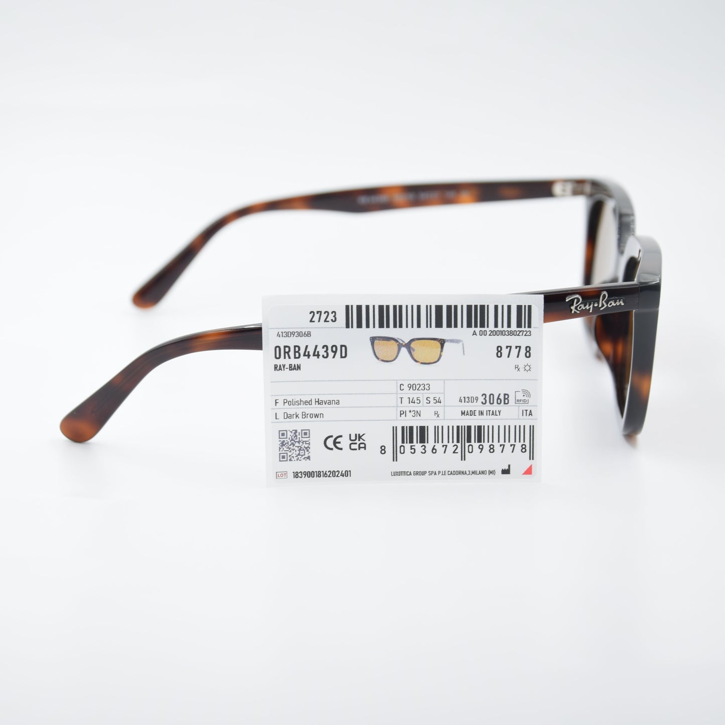 SOLAIRE :RAY-BAN RB4439D 902/33
