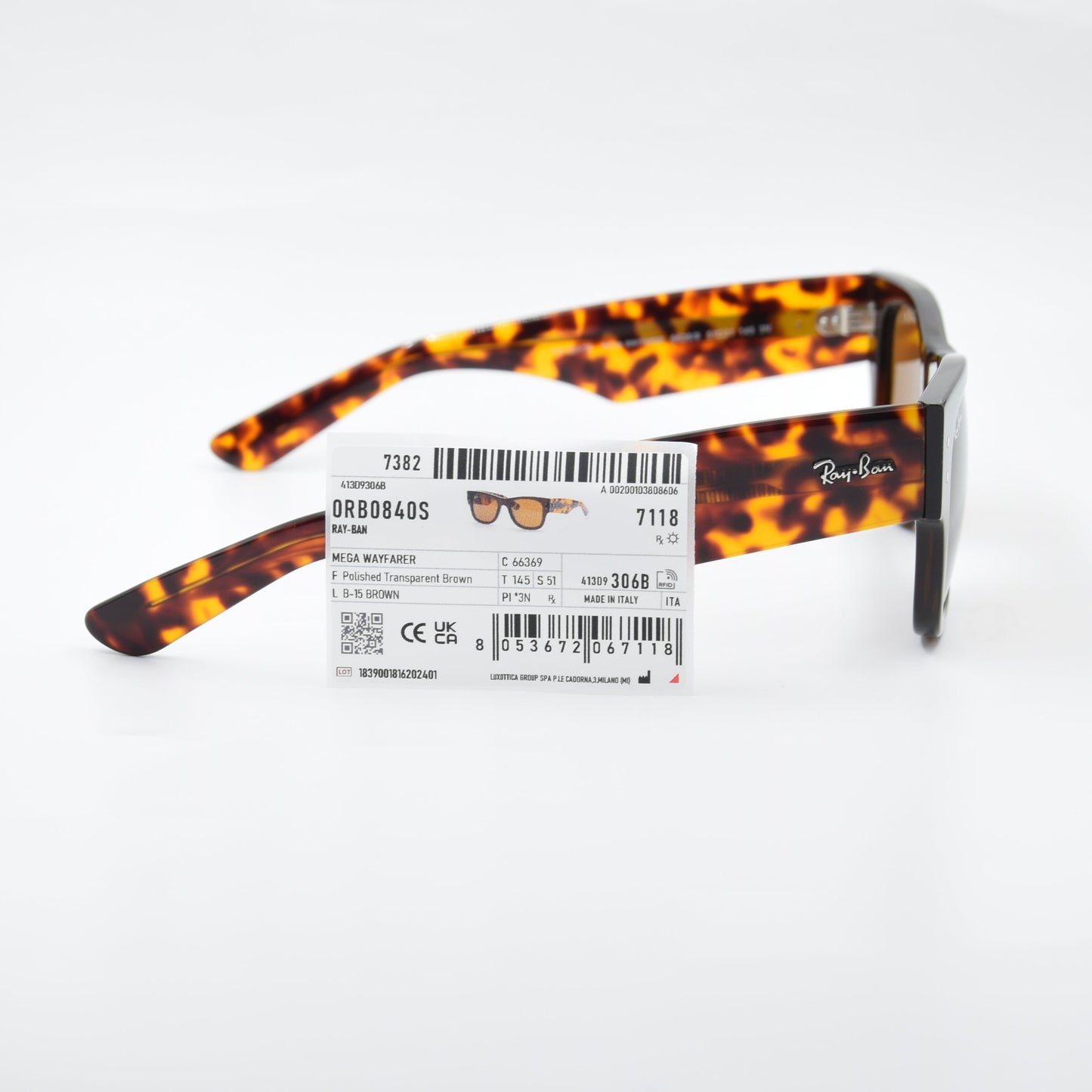 SOLAIRE :RAY-BAN RB0840S MEGA WAYFARER 6636/9