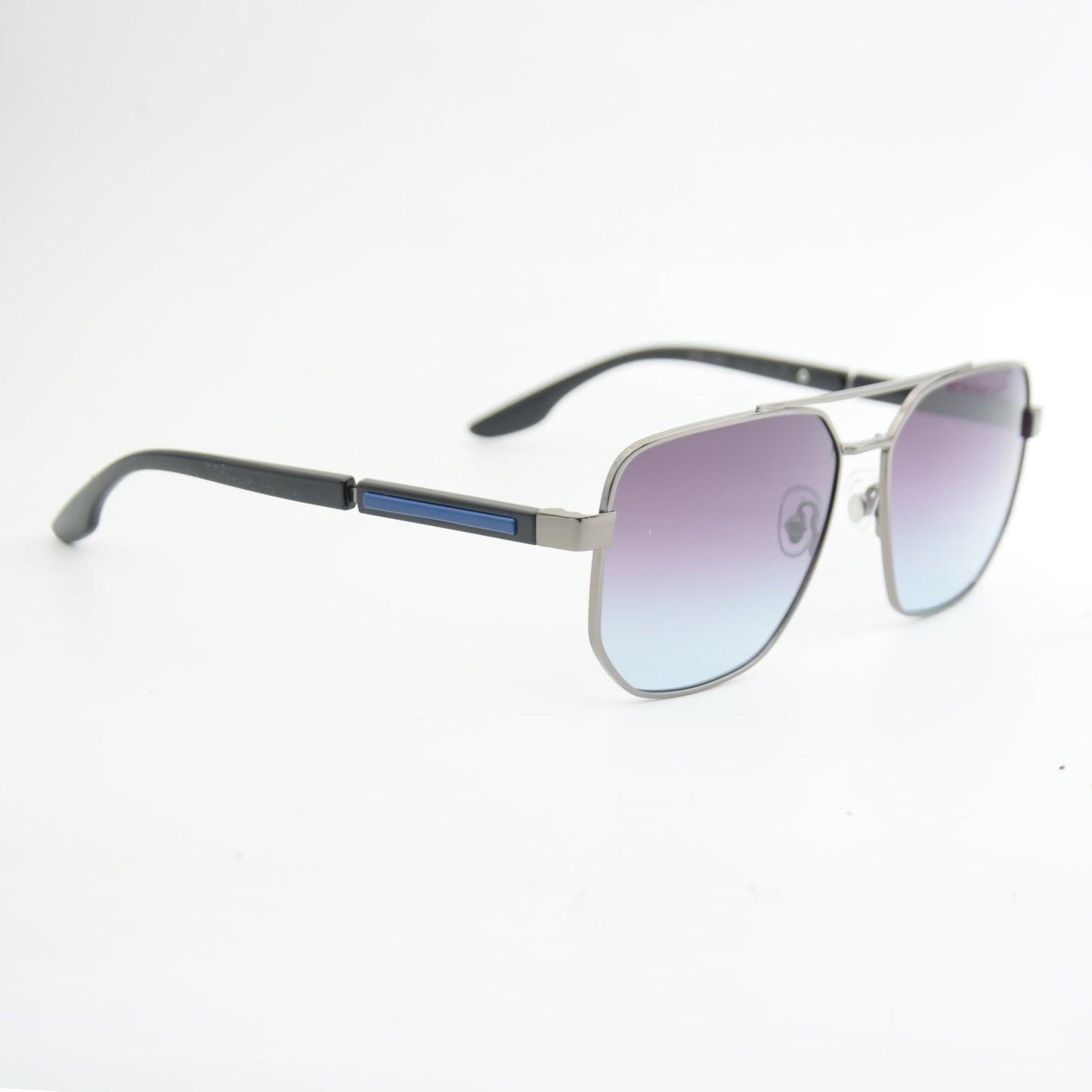 SOLAIRE : PRADA PS2125 SILVER/BLEU ( POLARISÉ )