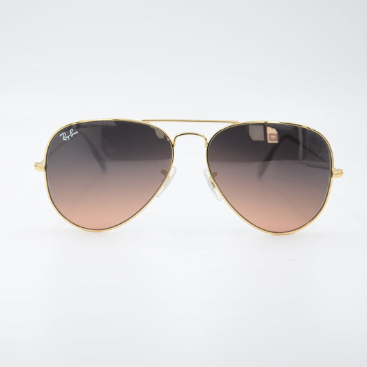 SOLAIRE :RAY-BAN RB3025 AVIATOR LARGE METAL C0013E