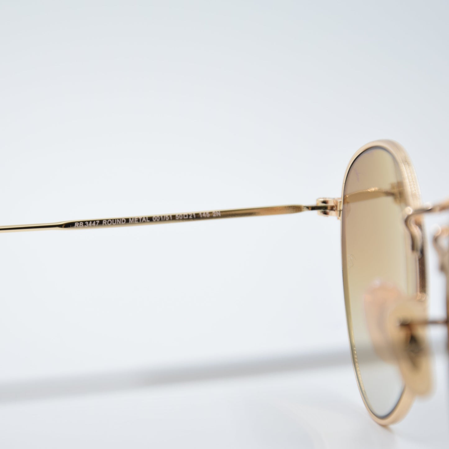 SOLAIRE :RAY-BAN RB3447 ROUND METAL 001/51